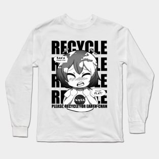 Earth-chan manga mode Long Sleeve T-Shirt